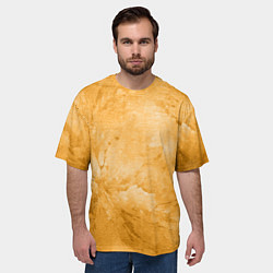 Футболка оверсайз мужская Абстракция - bright yellow, цвет: 3D-принт — фото 2