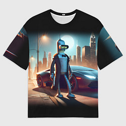 Мужская футболка оверсайз Бендер с пистолетом - Нью-Йоркская мафия