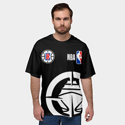 Футболка оверсайз мужская Клипперс - НБА команда, цвет: 3D-принт — фото 2