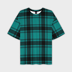 Футболка оверсайз мужская Checkered dark blue, цвет: 3D-принт