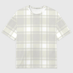 Мужская футболка оверсайз Checked white completely