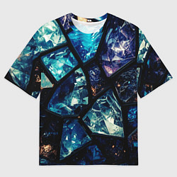 Футболка оверсайз мужская Текстура драгоценных камней, цвет: 3D-принт