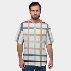Футболка оверсайз мужская Плетенка пастельная, цвет: 3D-принт — фото 2