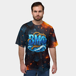 Футболка оверсайз мужская Военно морской флот с огнями, цвет: 3D-принт — фото 2