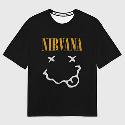 Футболка оверсайз мужская Nirvana rock music, цвет: 3D-принт
