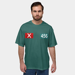 Футболка оверсайз мужская Игра кальмара 456, цвет: 3D-принт — фото 2