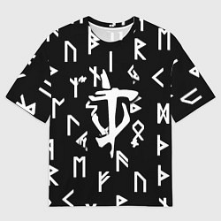 Футболка оверсайз мужская Doom магические символы, цвет: 3D-принт