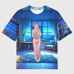 Футболка оверсайз мужская Сиратори Айра хочет спать, цвет: 3D-принт