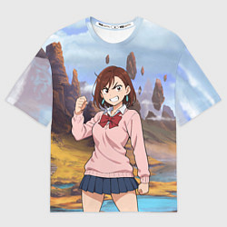 Футболка оверсайз мужская Сиратори Айра злая - Дандадан, цвет: 3D-принт