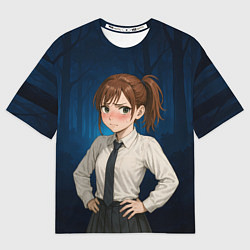 Мужская футболка оверсайз Сиратори Айра школьница