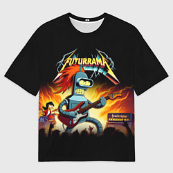 Футболка оверсайз мужская Bender is a hard rock guitarist - Futurama, цвет: 3D-принт