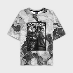 Футболка оверсайз мужская XXXTentacion облокотился об зеркало, цвет: 3D-принт