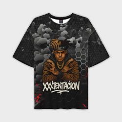 Мужская футболка оверсайз XXXTentacion со скрещенными руками