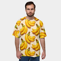 Футболка оверсайз мужская Банановые связки паттерн, цвет: 3D-принт — фото 2