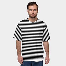 Футболка оверсайз мужская Тельняшка подводника, цвет: 3D-принт — фото 2