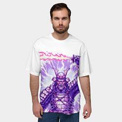 Футболка оверсайз мужская Нападение самурая, цвет: 3D-принт — фото 2