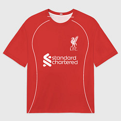 Футболка оверсайз мужская Ливепрпуль домашняя форма 2025 2026, цвет: 3D-принт