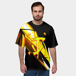 Футболка оверсайз мужская Doom геометрия из полос, цвет: 3D-принт — фото 2