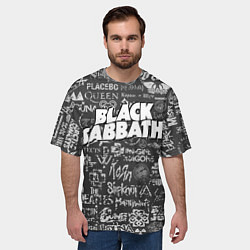 Футболка оверсайз мужская Black Sabbath pattern, цвет: 3D-принт — фото 2