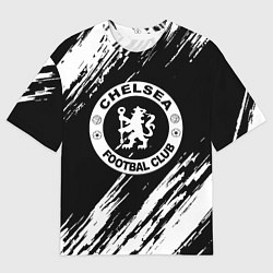 Футболка оверсайз мужская Chelsea краски текстура, цвет: 3D-принт