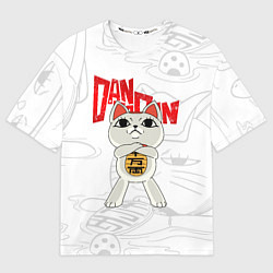 Мужская футболка оверсайз Dandadan - манеки неко