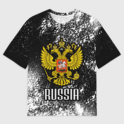 Футболка оверсайз мужская Герб России, цвет: 3D-принт