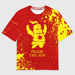 Футболка оверсайз мужская Praise the sun - dark souls, цвет: 3D-принт