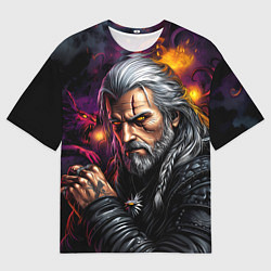 Мужская футболка оверсайз Строгий Ведьмак