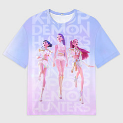 Мужская футболка оверсайз Huntrix KPop Demon Hunters