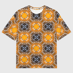Футболка оверсайз мужская Солнечный калейдоскоп, цвет: 3D-принт