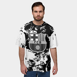 Футболка оверсайз мужская Juventus белый дым, цвет: 3D-принт — фото 2