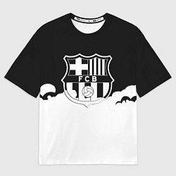 Футболка оверсайз мужская Барселона облака краски, цвет: 3D-принт