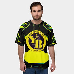 Футболка оверсайз мужская Янг Бойз спортивная геометрия линии, цвет: 3D-принт — фото 2