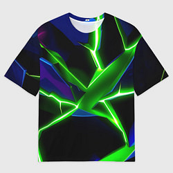 Мужская футболка оверсайз Green glow