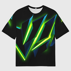 Футболка оверсайз мужская Geometric neon, цвет: 3D-принт