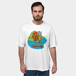 Футболка оверсайз мужская Под лежачий камень полноцветный орнамент, цвет: 3D-принт — фото 2