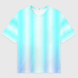 Мужская футболка оверсайз Neon white blue lines