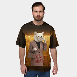 Футболка оверсайз мужская Дьявол носит Пурада пародия, цвет: 3D-принт — фото 2
