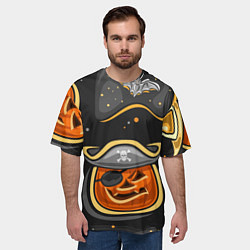 Футболка оверсайз мужская Пиратский хэллоуин, цвет: 3D-принт — фото 2