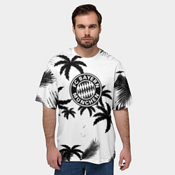 Футболка оверсайз мужская Бавария Мюнхен тропики, цвет: 3D-принт — фото 2
