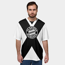 Футболка оверсайз мужская Бавария Мюнхен полосы, цвет: 3D-принт — фото 2