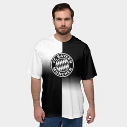 Футболка оверсайз мужская Бавария Мюнхен геометрия градиент, цвет: 3D-принт — фото 2