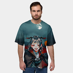 Футболка оверсайз мужская Вампирша МаоМао - Монолог Фармацевта аниме Хэллоуи, цвет: 3D-принт — фото 2