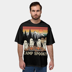 Футболка оверсайз мужская Приведения на кемпинге, цвет: 3D-принт — фото 2