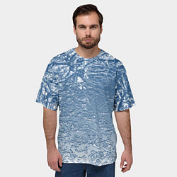 Футболка оверсайз мужская Налипший снег, цвет: 3D-принт — фото 2