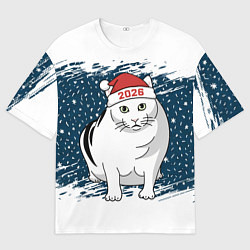 Мужская футболка оверсайз Кот Бендер - 2026