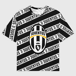Мужская футболка оверсайз Ювентус полосы линии спорт