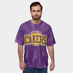 Футболка оверсайз мужская NBA Los Angeles Lakers, цвет: 3D-принт — фото 2