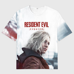 Мужская футболка оверсайз Грейс Эшкрофт Resident evil requiem