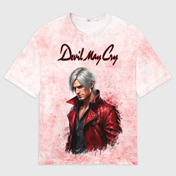 Мужская футболка оверсайз Данте - дьявол может плакать